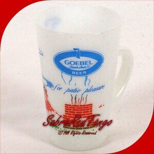 Vintage Goebel Private Stock 22 Beer Mug Milk Glass Patio Pleasure Grilling